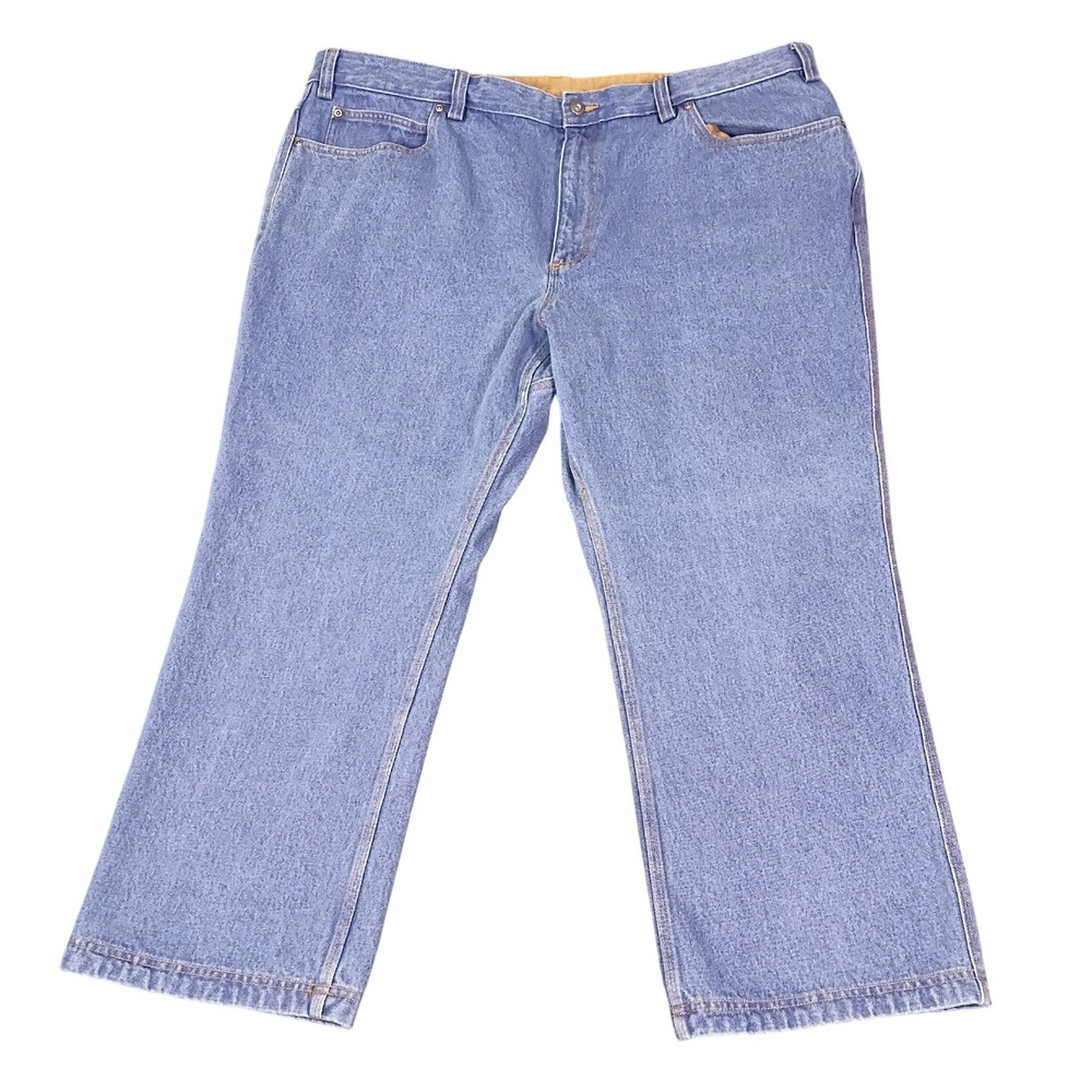 Duluth Trading Co Ballroom Blue Denim Jeans Mens 46x28 100% Cotton 3237-18